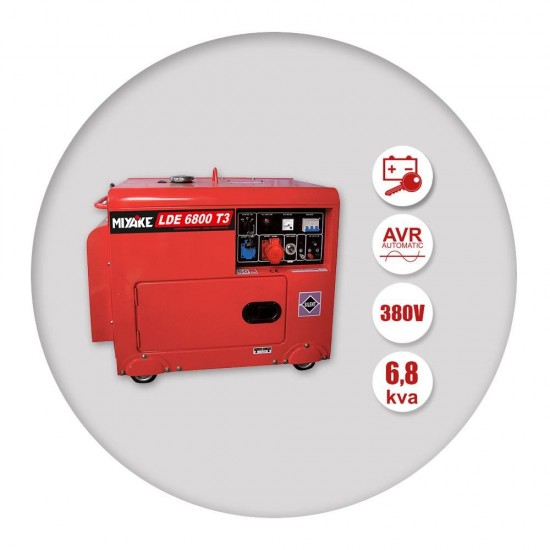 ΓΕΝΝΗΤΡΙΑ ΠΕΤΡΕΛΑΙΟΥ ΑΘΟΡΥΒΗ ΚΛΕΙΣΤΟΥ ΤΥΠΟΥ - MIYAKE LDE 6800 T3 380Volt.