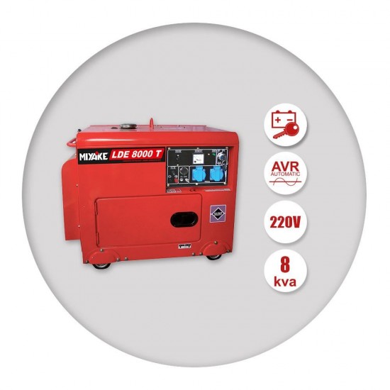 ΓΕΝΝΗΤΡΙΑ ΠΕΤΡΕΛΑΙΟΥ ΑΘΟΡΥΒΗ ΚΛΕΙΣΤΟΥ ΤΥΠΟΥ - MIYAKE LDE 8000 T 220Volt.