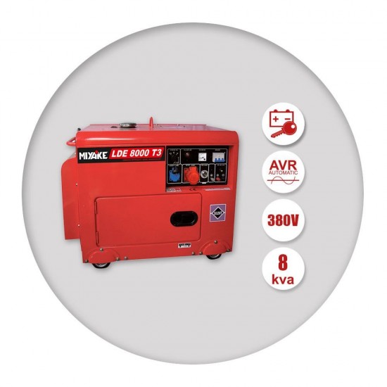 ΓΕΝΝΗΤΡΙΑ ΠΕΤΡΕΛΑΙΟΥ ΑΘΟΡΥΒΗ ΚΛΕΙΣΤΟΥ ΤΥΠΟΥ - MIYAKE LDE 8000 T3 380Volt.