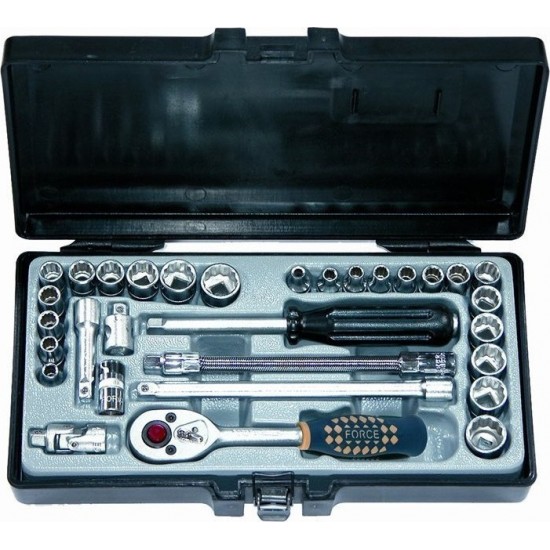 ΚΑΣΕΤΙΝΑ ΚΑΡΥΔΑΚΙΑ ΠΟΛΥΓΩΝΑ & ΙΝΤΖΑΣ 1/4" 31τεμ.FORCE 2312