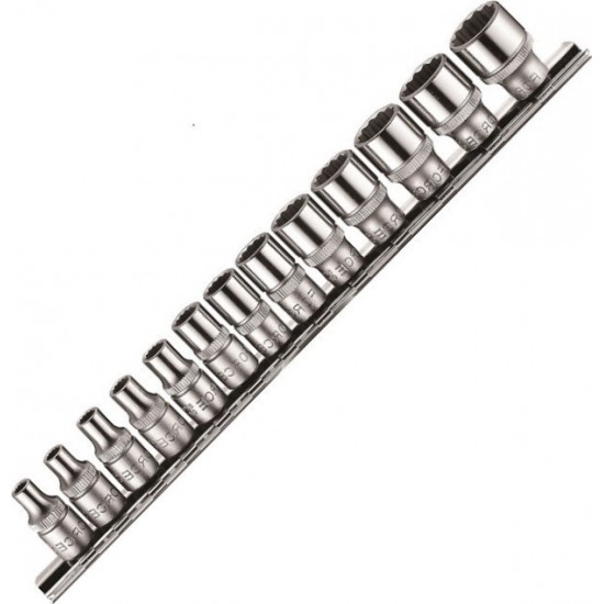 ΣΕΤ ΚΑΡΥΔΑΚΙΑ ΠΟΛΥΓΩΝΑ 1/4" 13τεμ.(4-14mm) FORCE 2133