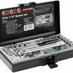 ΚΑΣΕΤΙΝΑ ΚΑΡΥΔΑΚΙΑ ΕΞΑΓΩΝΑ & ΙΝΤΖΑΣ 1/4" 31τεμ.FORCE 2312-5