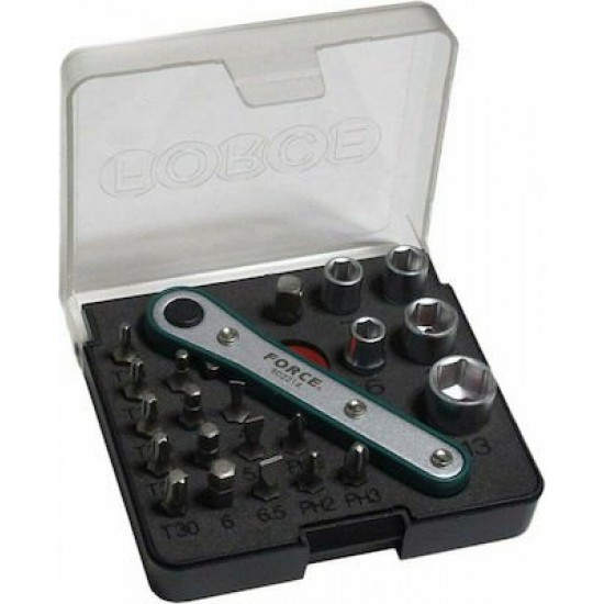 ΚΑΣΕΤΙΝΑ ΚΑΡΥΔΑΚΙΑ & ΜΥΤΕΣ 1/4" 22τεμ.FORCE 2222