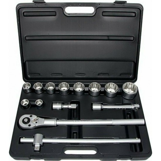 ΚΑΣΕΤΙΝΑ ΚΑΡΥΔΑΚΙΑ ΠΟΛΥΓΩΝΑ ΣΕ ΙΝΤΖΑ 3/4" 14τεμ.FORCE 6141 SB