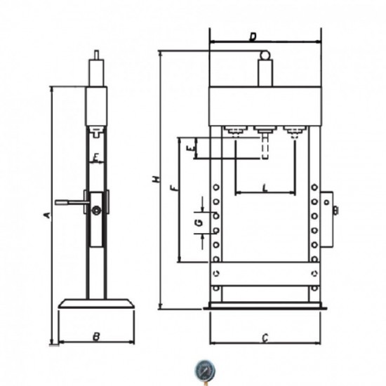 ΠΡΕΣΣΑ ΒΑΡΕΩΣ ΤΥΠΟΥ HEAVY DUTY 20ton.Multi 80539