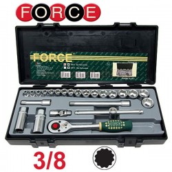 ΚΑΣΕΤΙΝΑ ΚΑΡΥΔΑΚΙΑ ΠΟΛΥΓΩΝΑ 3/8" 24τεμ.FORCE 3251-9