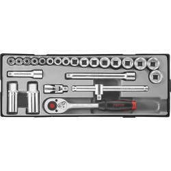 ΚΑΣΕΤΙΝΑ ΚΑΡΥΔΑΚΙΑ ΕΞΑΓΩΝΑ 3/8" 24τεμ.FORCE 3251-5