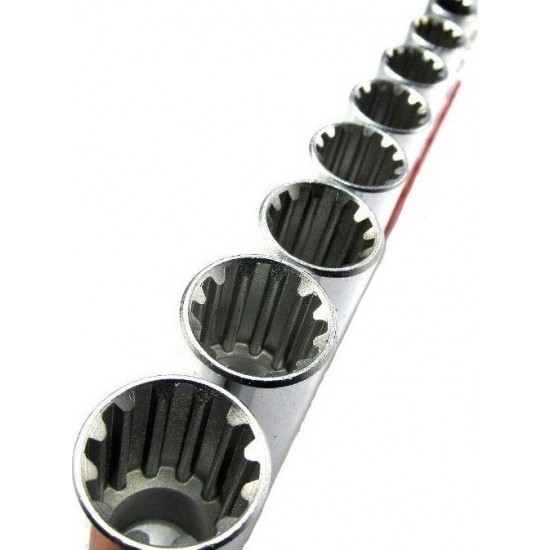 ΣΕΤ ΚΑΡΥΔΑΚΙΑ SPLINE ΜΑΚΡΥΑ 1/2" 10τεμ.(10-24mm) FORCE 41014Q