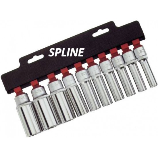 ΣΕΤ ΚΑΡΥΔΑΚΙΑ SPLINE ΜΑΚΡΥΑ 1/2" 10τεμ.(10-24mm) FORCE 41014Q